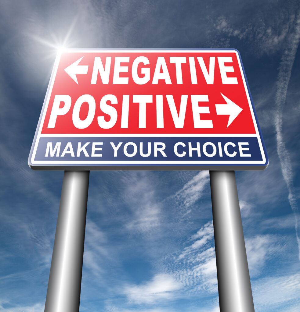 Negative, positive, or make your choice sign neutrality